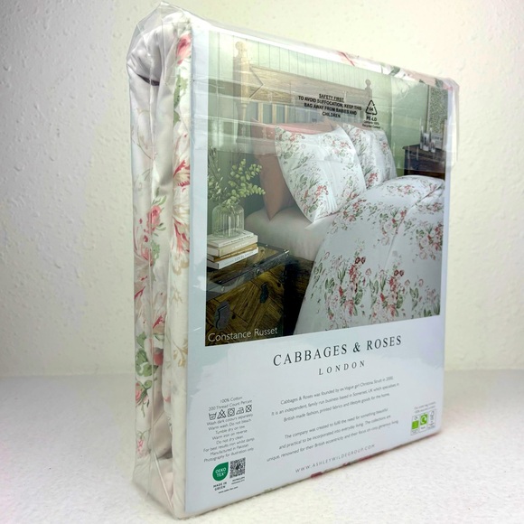 Cabbages & Roses KING Constance Russet Floral Duvet Cover Set Shams Multicolor - Picture 5 of 10